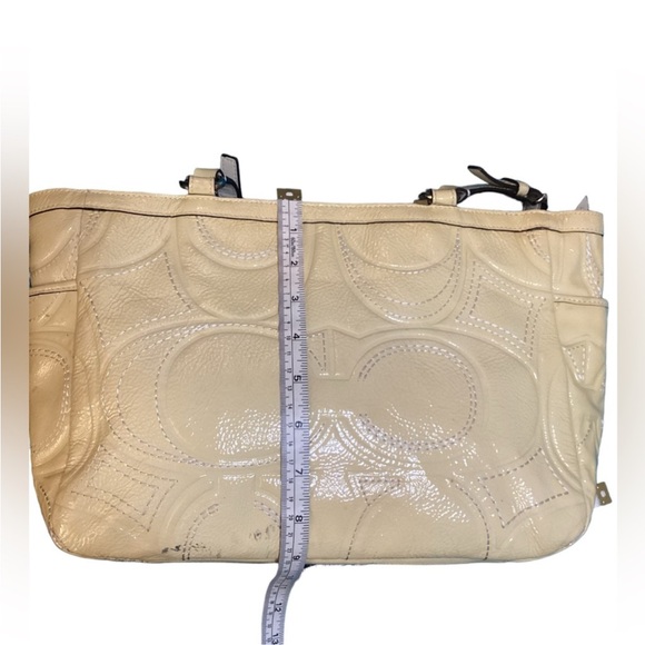 Coach Faux leather C logo monogram handbag Big Stitching Factory Bag - Picture 12 of 16